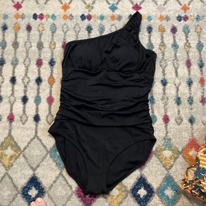 Boden black one shoulder swimsuit sz 12 MOVING SALE, MAKE AN OFFER